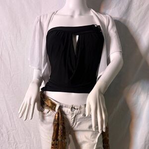 Unbranded Women's Black and White Vest